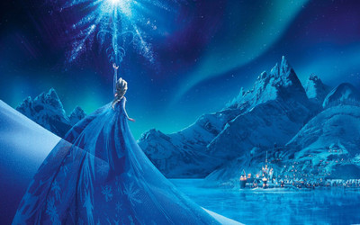 

Movie Frozen Elsa (2) ON HI QUALITY LARGE PRINT 36X24 INCHES Photographic Paper(36 inch X 24 inch, Rolled)