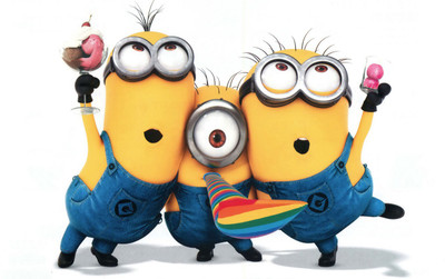 

3 Minions Poster Paper Print ON FINE ART PAPER HD QUALITY WALLPAPER POSTER Fine Art Print(19 inch X 13 inch, Rolled)