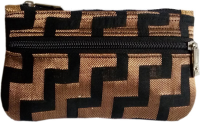 

auk Women's Money & Mobile Purse Mobile Pouch(Gold, Black), Black;gold