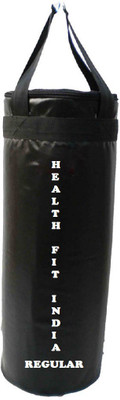 

HEALTH FIT INDIA Regular 3.0 Feet Long, SRF - STANDARD Material, Black Color, Unfilled with Hanging Straps Hanging Bag(3.0, 36 kg)