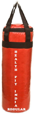 

HEALTH FIT INDIA Regular 3.5 Feet Long, Synthetic Leather Material, Red Color, Unfilled with Hanging Straps Hanging Bag(3.5, 42 kg)