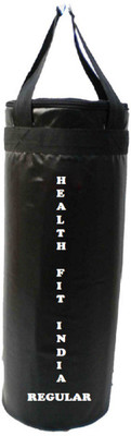 

HEALTH FIT INDIA Regular 4.0 Feet Long, SRF - STANDARD Material, Black Color, Unfilled with Hanging Straps Hanging Bag(4.0, 48 kg)