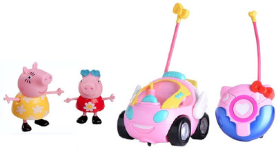 

VShine Cute Cartoon remote Control Adventure car High speed with Peppa Theme(Pink)