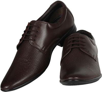 

Vincenzo Men's Genuine Leather Formal Shoes Lace Up For Men(Brown