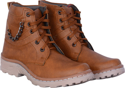 

MOU Biker Boots Boots For Men(Beige