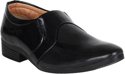 

Vincenzo Men's Partywear Patent Leather Shoes Slip On For Men(Black