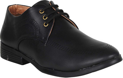 

Vincenzo Men's Formal/Partywear Leather Shoes Lace Up For Men(Black