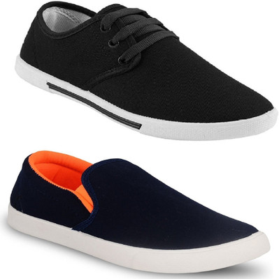 

Chevit Men's Combo Pack of 2 Casuals For Men(Black, Blue