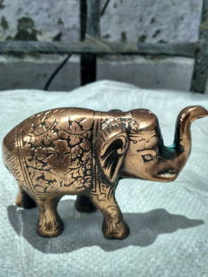

MATERIALCRAFT HATHI WELDING Decorative Showpiece - 14 cm(Aluminium, Brown)