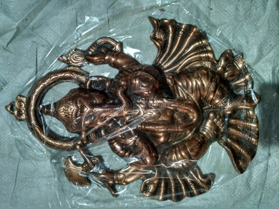 

MATERIALCRAFT DHOTI GANESH PLATE Decorative Showpiece - 34 cm(Aluminium, Brown)