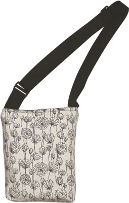 

Ryan Men & Women Casual Black, White Cotton Sling Bag