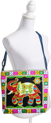 

Netboys Women Casual Multicolor Canvas Sling Bag