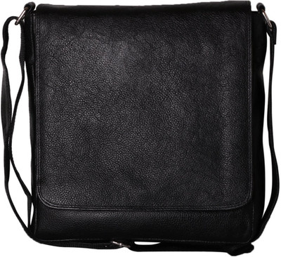 

Royal Leather Emporium Boys & Girls Formal Black Leatherette Sling Bag