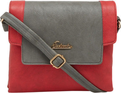 

Esbeda Women Casual Red, Grey PU Sling Bag, Grey;red