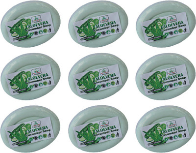 AryanShakti Aloevera Cucumber Soap | 100% natural(675 g, Pack of 9)