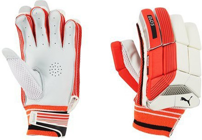 

Puma EVO 5 (MENS LH) Batting Gloves (Free Size, White), Orange white