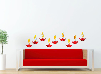 

Naveed arts  Acrylic Sticker Sticker(Pack of 9, Red mirror;gold mirror