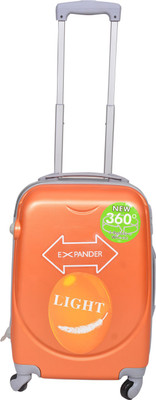 

PRAGEE EXCLUSIVE STYLISH  INCHES ORANGE CHECK IN LUGGAGE TROLLEY BAG Cabin Luggage -  inch(Orange