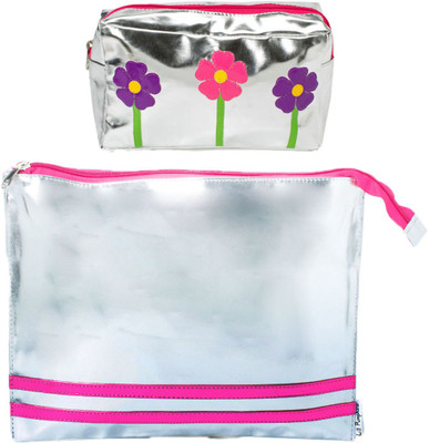 

Lill Pumpkins Silver Flower Kit and Silver Zip Folder Combo Set(Silver)