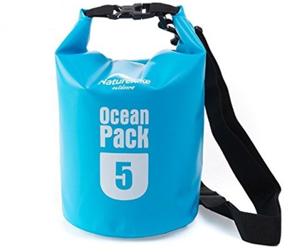 

Swarish Sky blue 5 Liter Waterproof Outdoor Ocean Pack Dry Bag For Wading Drifting Swimming(Multicolor)