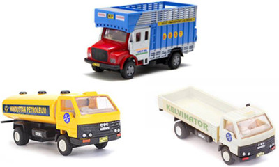 AKSHAT CENTY COMBO OF 1PUBLIC TRUCK , 1 TANKER & 1 DCM OPEN TRUCK MULTICOLOUR(Multicolor) available at flipkart for Rs.499