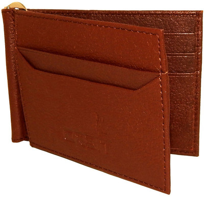 

Orbit Men Brown Genuine Leather, Fabric Card Holder(12 Card Slots)