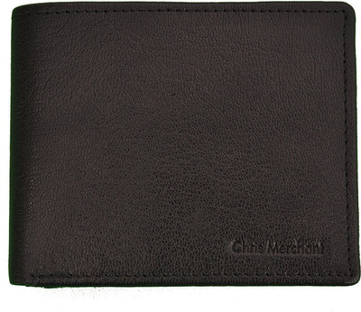 

Chris Merchant Boys Black Genuine Leather Wallet(15 Card Slots)