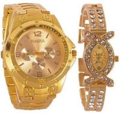 good friends COUPLE ROSRA GOLD AND X MODEL Watch  - For Couple   Watches  (Good Friends)