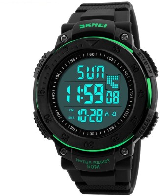 Skmei Chronograph Digital Wrist Watch for Men, Blk-Green Watch  - For Boys   Watches  (Skmei)