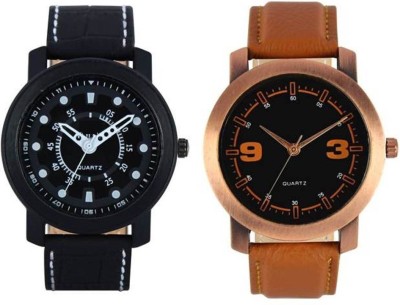 FASHION POOL VOLGA MEN'S WATERPROOF BROWN & BLACK COMBO SPECIAL EDITION WATCH WITH UNIQUE DIAL DESIGN Watch  - For Boys   Watches  (FASHION POOL)