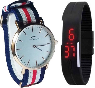 ARIHANT RETAILS WD Flag strap Analog watch with Black LED digital band watch (Also best for gifting) Watch  - For Boys & Girls   Watches  (Arihant Retails)
