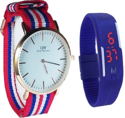 ARIHANT RETAILS WD Flag strap Analog watch with Blue LED digital band watch (Also best for gifting) Watch  - For Boys & Girls   Watches  (Arihant Retails)