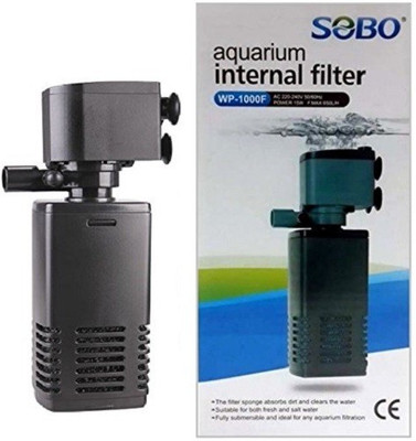 

Foodie Puppies Sobo Aquarium Internal Filter WP-1000F Power Aquarium Filter(Mechanical Filtration for Salt Water and Fresh Water)