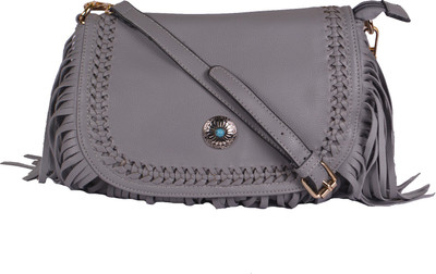 

Busta Grey Color Faux Leather Bag for Women's Sling Bag(Grey, 12 L)