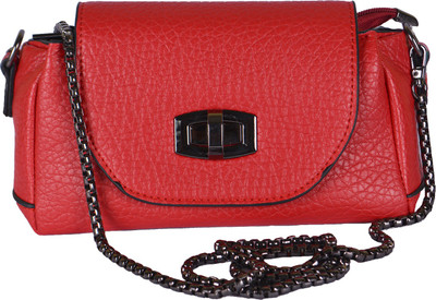

Busta Red Color Faux Leather Bag for Women's Sling Bag(Red, 12 L)