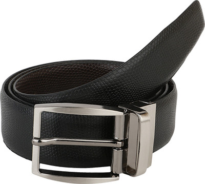 

Bharat Leather Emporium Men Formal Black Genuine Leather Reversible Belt