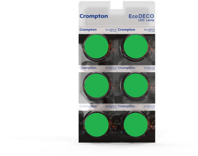 

Crompton 0.5 W Standard B22 LED Bulb(Green, Pack of 6)