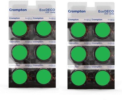 

Crompton 0.5 W Standard B22 LED Bulb(Green, Pack of 12)