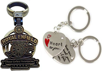 

MGP Fashion Royal Enfield With Couple Key Chain-709 Locking Key Chain(Multicolor)