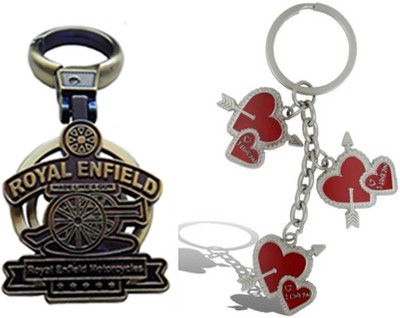 

MGP Fashion Royal Enfield With Couple Key Chain-754 Locking Key Chain(Multicolor)