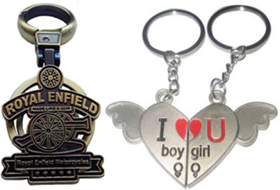 

MGP Fashion Royal Enfield With Couple Key Chain-707 Locking Key Chain(Multicolor)