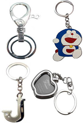 

MGP Fashion Cartoon Alphabets Apple shape Key chain combo-816 Locking Key Chain(Multicolor)