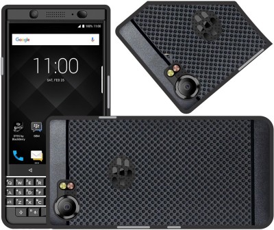 Case Creation Back Cover for BlackBerry KEYone Ultra Thin Perfect Fitting Dotted Premium Imported High quality 0.3mm Crystal Matte Finish Totu Silicone Transparent Flexible Soft Black Border Corner protection with TPU Slim Back Case Back Cover(Black, Grip Case, Silicon)