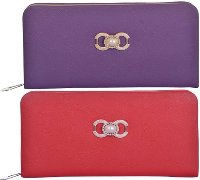 

g company Casual Purple, Red Clutch