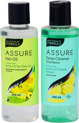 Assure HAIR OIL AND DEEP CLEANSE SHAMPOO COMBO(Set of 2)