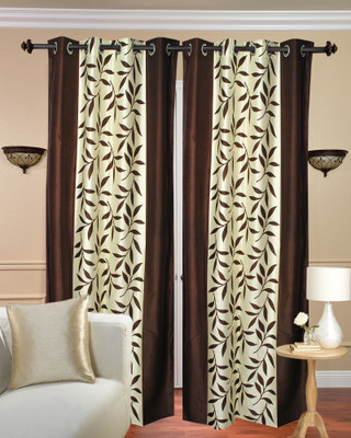 

Shiv Shankar Handloom 213 cm (7 ft) Polyester Door Curtain (Pack Of 2)(Printed, Brown)