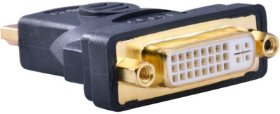 

dct Gold Plated 29pin 24+4+1 DVI-I Digital + Analog Female - HDMI Male Adapter HDMI Cable(Compatible with Mobile, Laptop, Tablet, Mp3, Gaming Device, Black)