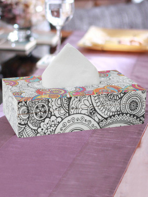 

RANGRAGE 1 Compartments Wood Tissue Holder(White)