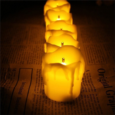 

A To Z Traders Melting WAX Yellow LED TeaLights (Height: 5cm x Width:4cm) Plastic (Pack of 6) Table Diya Set(Height: 2 inch)