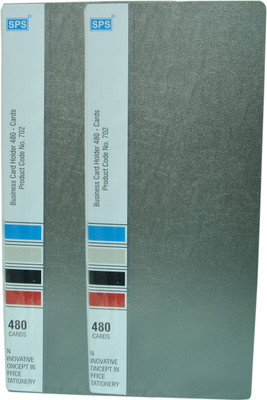 

SPS Plastic Premium Quality Business Card Holder 2*480= 960 Cards capacity (Grey)(Set Of 2, Grey)